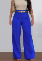 Women's Plus Size Fashion Casual Solid Color Wide-Leg Pants Slim Straight-Leg Trousers( Belt Not Included) Women's Plus Size Fashion Casual Solid Color Wide-Leg Pants Slim Straight-Leg Trousers( Belt Not Included)