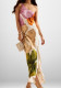 Women Spring Elegant Sleeveless One-Shoulder Printed Dress