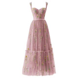 Women sexy mesh halter prom dress（Processing time need 3-6 days）