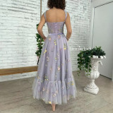 Women sexy mesh halter prom dress（Processing time need 3-6 days）