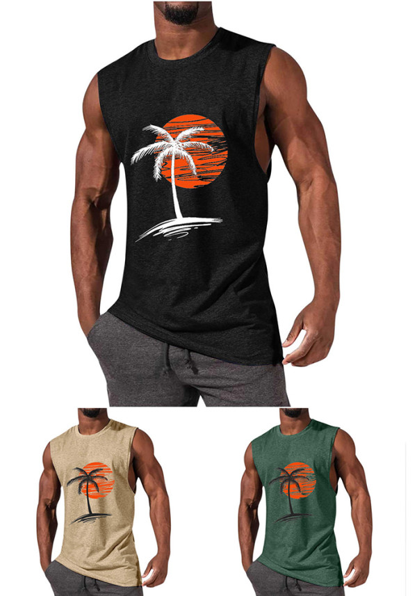 Men's Print Loose Casual Men's Vest