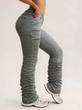 Women American Stretch Gathered Stacked Pants