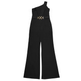 Women Summer Elegant Slash Shoulder Jumpsuit