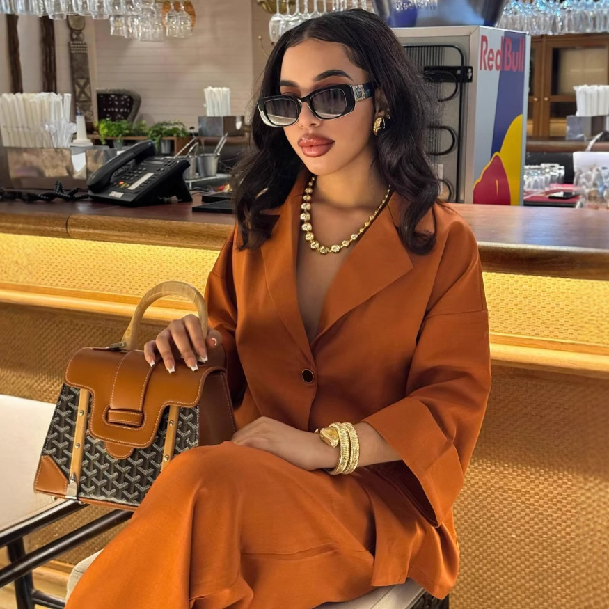 Women Turndown Collar Shirt and Pant Two-Piece Set