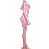 Women Autumn Hooded Camouflage Print Long-Sleeved Top and Pants Two-Piece Set