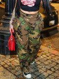 Women Casual Camouflage Print Street Style Cargo Pants