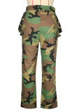 Women Casual Camouflage Print Street Style Cargo Pants
