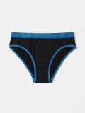 Plus Size Seamless Low Rise Women's Panties Sexy Striped Color Block High Stretch Briefs