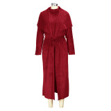 Women Fall/Winter Dress and Jacket Two-Piece Set