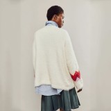 Women Winter Casual Round Neck Printed Knitting Sweater