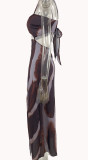 Women's Spring & Summer Fashion Tie-Dye Sexy Frontless Strap Sleeveless Maxi Dress For Holidays