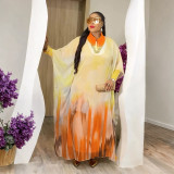 Print Robe Africa Plus Size Two-Piece Women's Dress