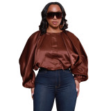 Bat Sleeves Zipper Cropped Top