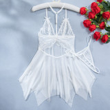 Women See-Through Suspender Nightdress Irregular Lingerie Set