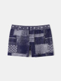 Plus Size Women's Seamless Square Leg Basic Shorts High Stretch Tight Fitting Square Leg Shorts