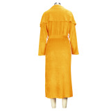 Women Fall/Winter Dress and Jacket Two-Piece Set