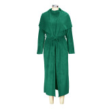 Women Fall/Winter Dress and Jacket Two-Piece Set