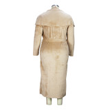 Women Fall/Winter Dress and Jacket Two-Piece Set