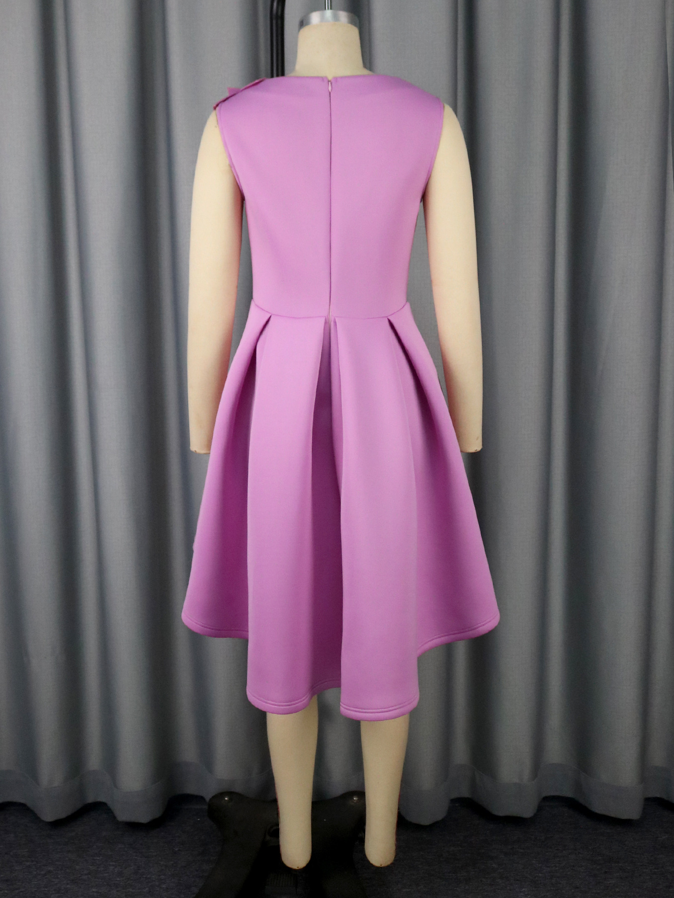 Summer Floral Sleeveless A-Line Short Dress Deep V Elegant Party Evening Gown