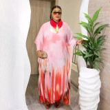 Print Robe Africa Plus Size Two-Piece Women's Dress