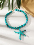 Women Accessories: Beach Holidays Necklace with Bohemian Ocean Style Starfish Pendant