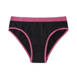 Plus Size Seamless Low Rise Women's Panties Sexy Striped Color Block High Stretch Briefs
