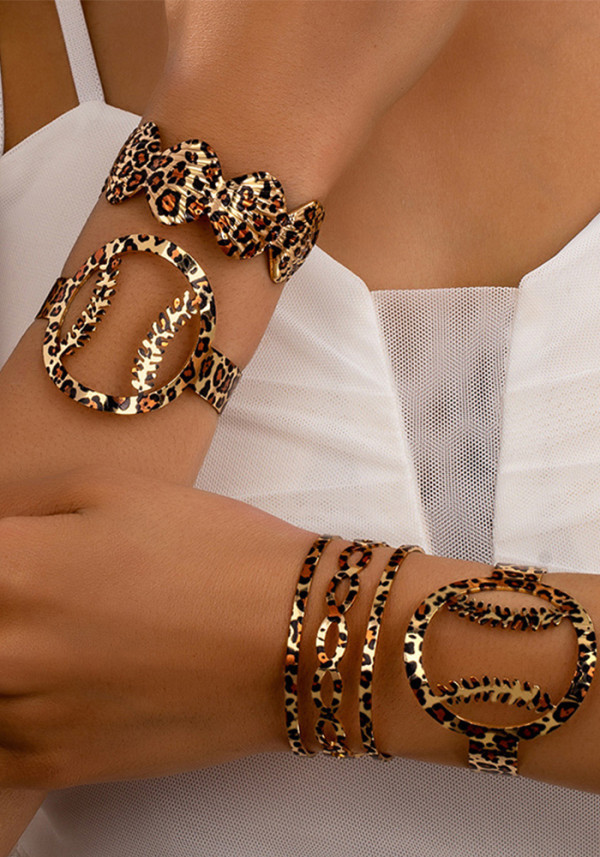 Women Leopard Print Irregular Bracelet