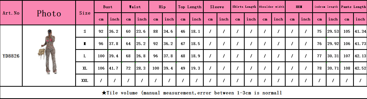 Women Leopard Print Contrast Lettering Zippered Top and Pants Two-Piece Set