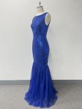 Women Fall Sleeveless Round Neck Sparkling Party Patchwork Dress