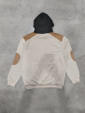 Men's American Autumn/Winter Casual Colorblock Jacquard Plaid Hoodies