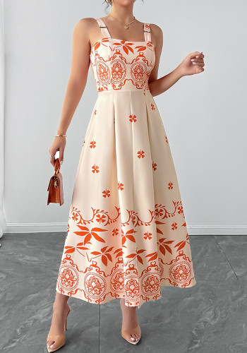 Women Holiday Casual Print Dress