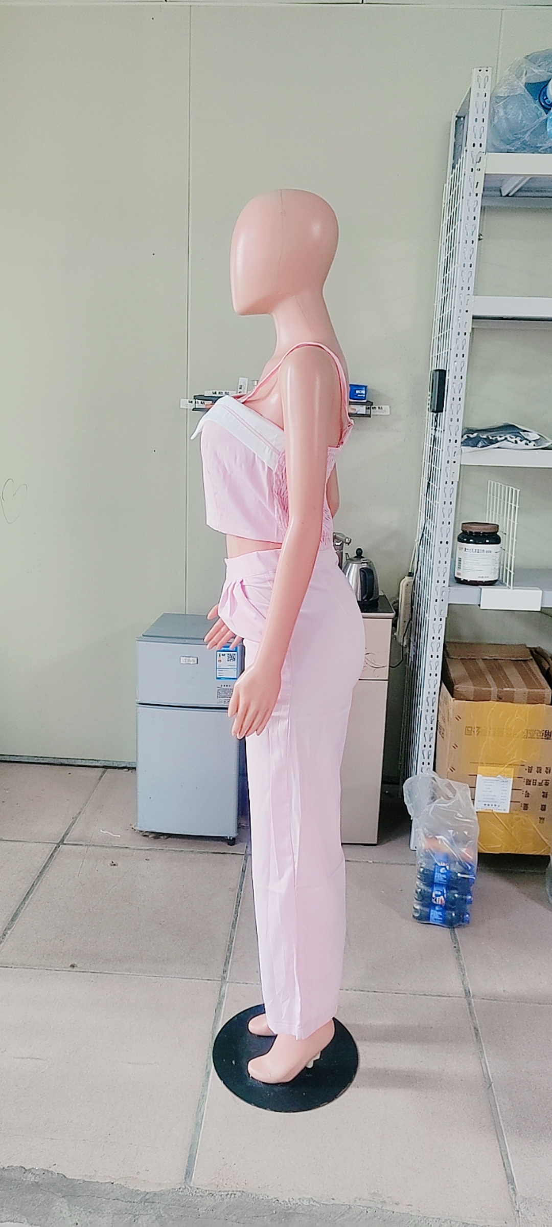 Women Contrast Color Patchwork Top and Pant Casual Two-Piece Set