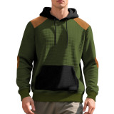 Men's American Autumn/Winter Casual Colorblock Jacquard Plaid Hoodies