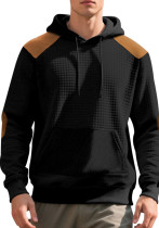 Men's American Autumn/Winter Casual Colorblock Jacquard Plaid Hoodies Men's American Autumn/Winter Casual Colorblock Jacquard Plaid Hoodies