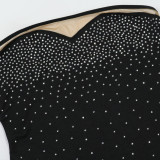 Strapless Irregular Mesh Patchwork Beaded Dress for Women