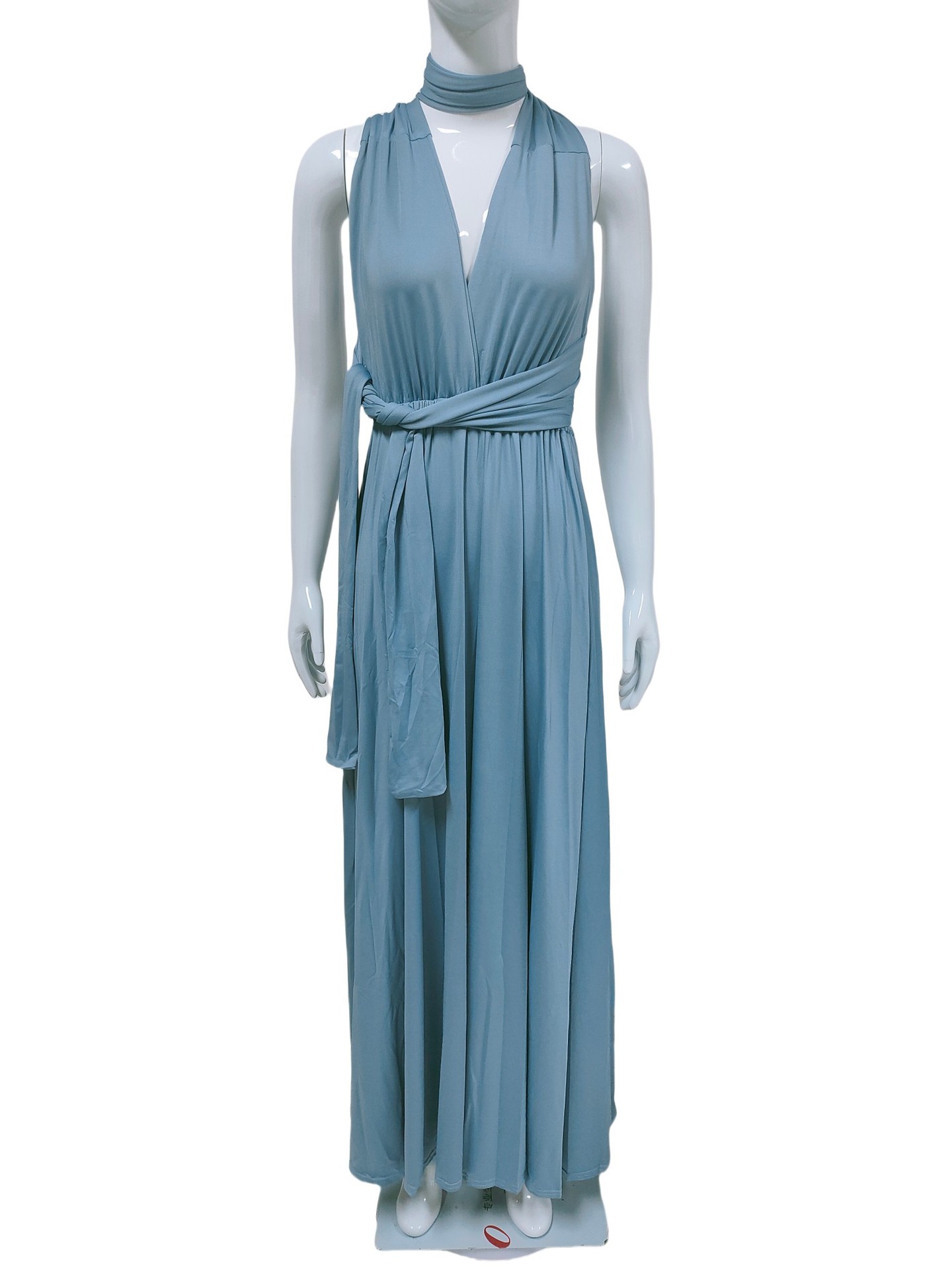 Cross Backless Bandage Maxi Dress for Evening Events