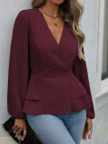 Spring/Fall Slimming Slim Waist Blouse