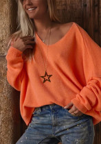 Fall/Winter Deep V-Neck Pullover Women's Sweater Fashion Casual Loose Long-Sleeve Knit Top Fall/Winter Deep V-Neck Pullover Women's Sweater Fashion Casual Loose Long-Sleeve Knit Top