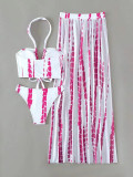 Long Skirt Two-Piece Bikini for Women Three-Piece Swimsuit