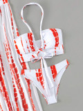 Long Skirt Two-Piece Bikini for Women Three-Piece Swimsuit