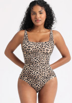 Summer Sexy Scoop Neck One-Piece Leopard Print Strappy Jumpsuit for Women Summer Sexy Scoop Neck One-Piece Leopard Print Strappy Jumpsuit for Women