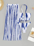 Long Skirt Two-Piece Bikini for Women Three-Piece Swimsuit
