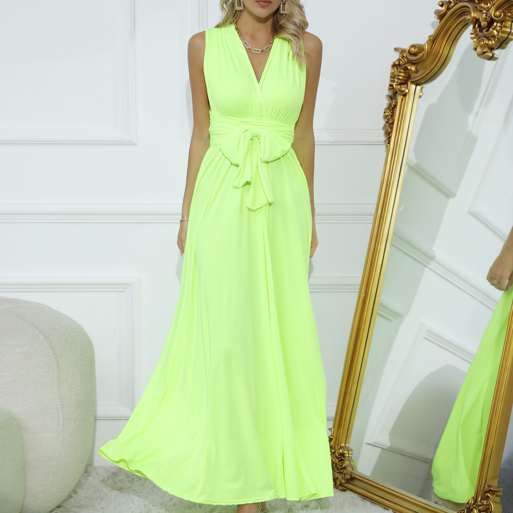 Cross Backless Bandage Maxi Dress for Evening Events