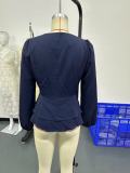 Spring/Fall Slimming Slim Waist Blouse