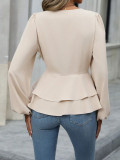 Spring/Fall Slimming Slim Waist Blouse