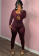 Summer Women's Fashion Sexy Draped Neck Slim Waist Bodycon Solid Color Jumpsuit