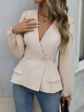 Spring/Fall Slimming Slim Waist Blouse