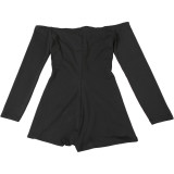 Fall Cut-Out Sexy Off-Shoulder Tight Fitting Slim Fit Jumpsuit