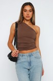 One-Shoulder Camisole Spring/Summer Sexy Y2K Sleeveless Fitted Top