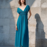 Women Sexy Cross Backless Bandage Long Dress